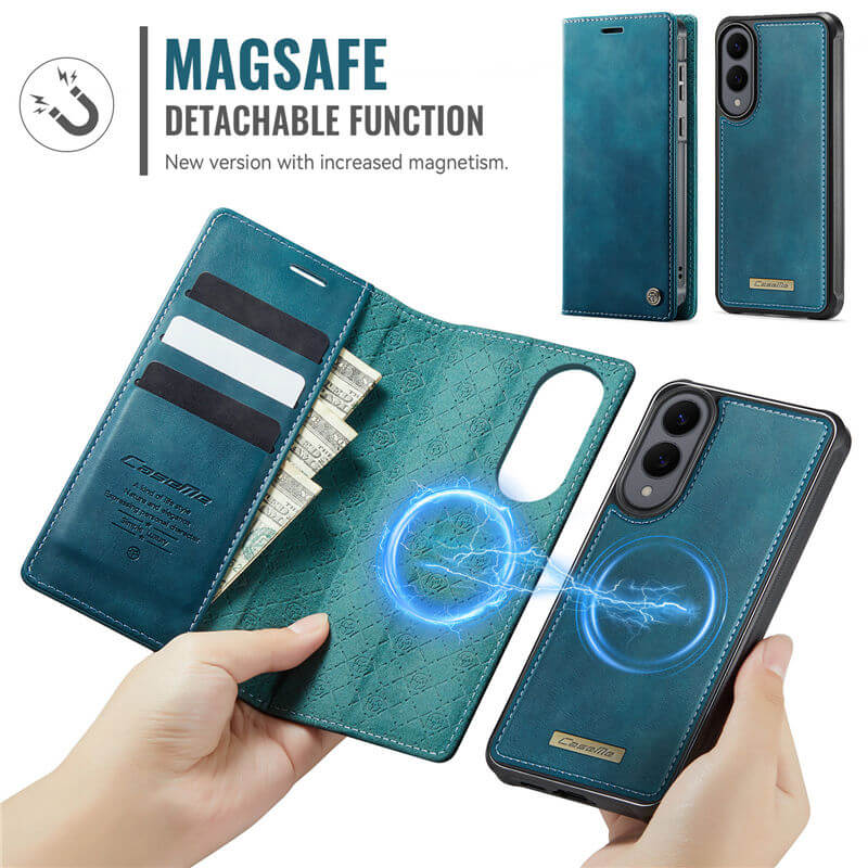 CaseMe Samsung Galaxy S25 Edge 2-in-1 Magnetic Wallet Case – Wireless Charging & RFID Blocking