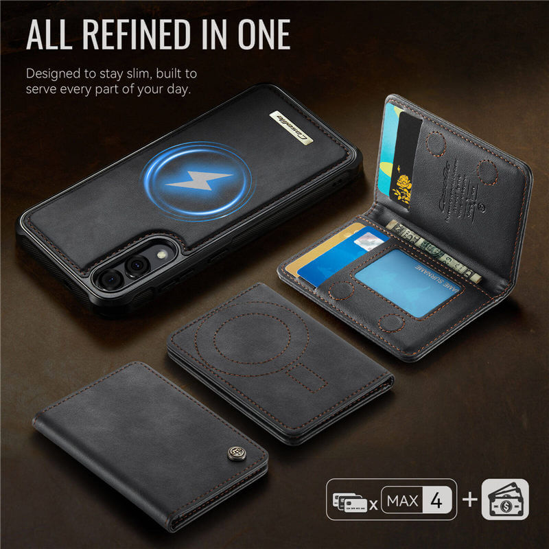 CaseMe Samsung Galaxy S25 Edge 2-in-1 Magnetic Wallet Case