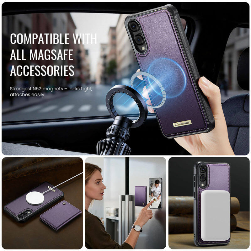 CaseMe Samsung Galaxy S25 Edge 2-in-1 Magnetic Wallet Case