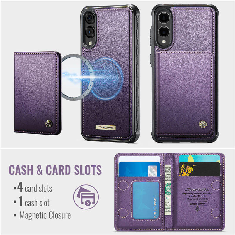 CaseMe Samsung Galaxy S25 Edge 2-in-1 Magnetic Wallet Case