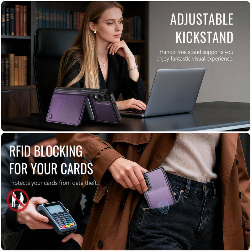 CaseMe Samsung Galaxy S25 Edge 2-in-1 Magnetic Wallet Case