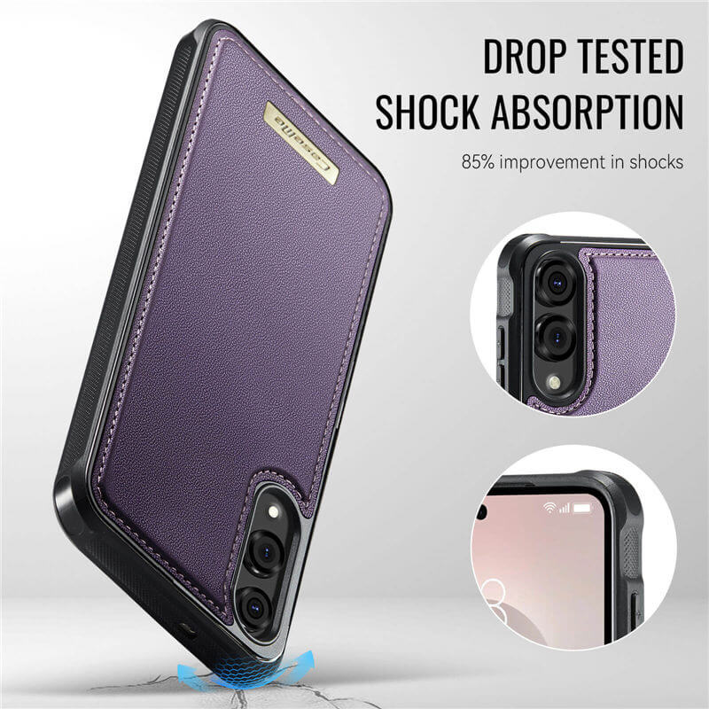 CaseMe Samsung Galaxy S25 Edge 2-in-1 Magnetic Wallet Case