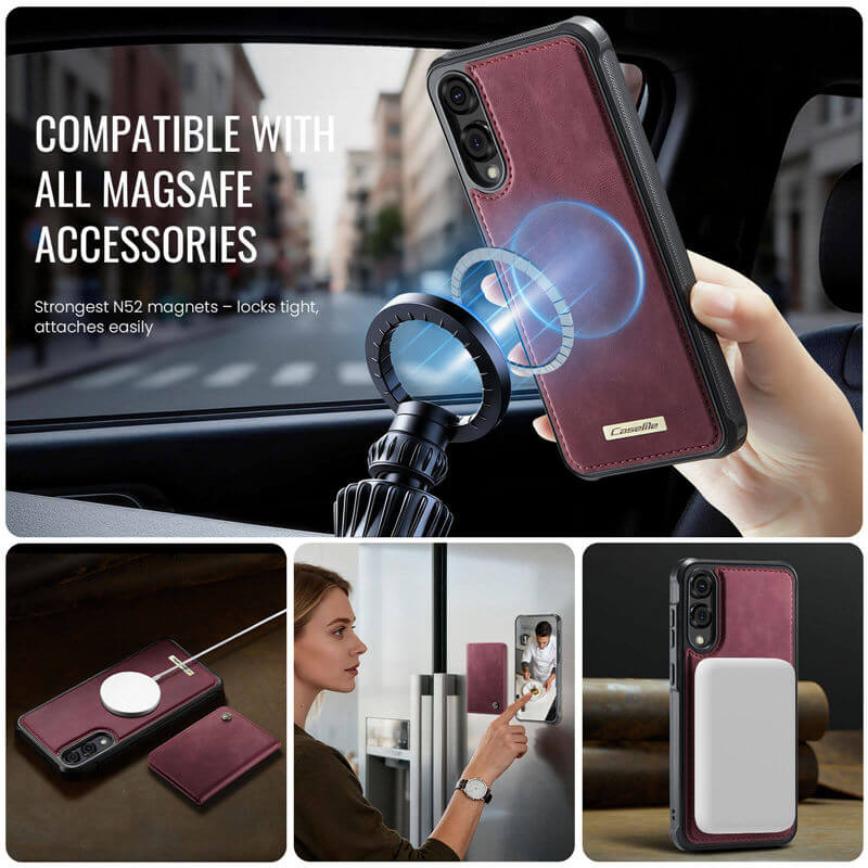 CaseMe Samsung Galaxy S25 Edge 2-in-1 Magnetic Wallet Case