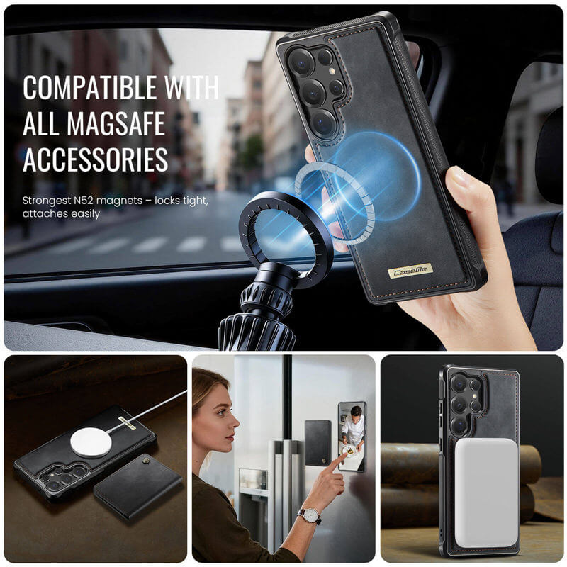 CaseMe Samsung Galaxy S25 Ultra 2-in-1 Magnetic Wallet Case