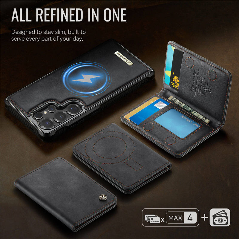 CaseMe Samsung Galaxy S25 Ultra 2-in-1 Magnetic Wallet Case
