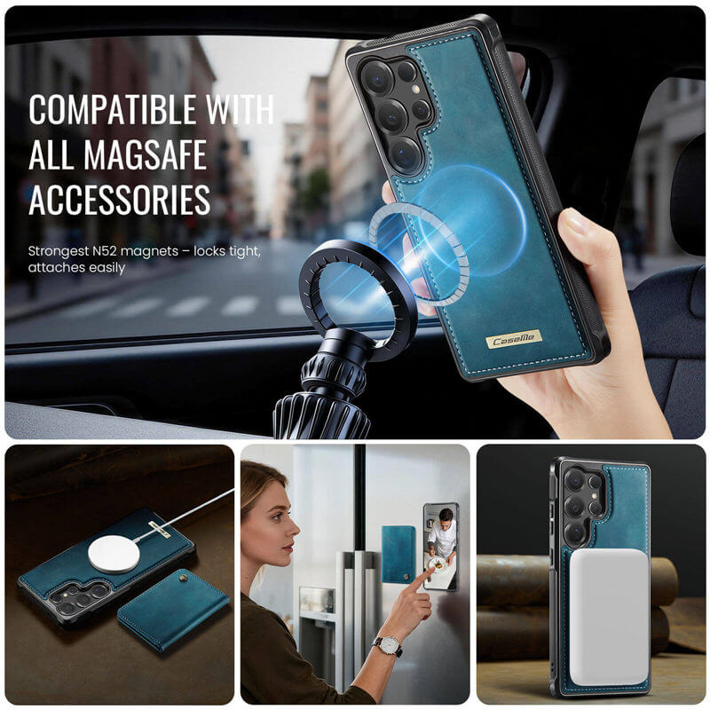 CaseMe Samsung Galaxy S25 Ultra 2-in-1 Magnetic Wallet Case