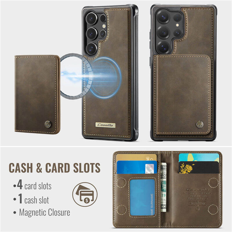 CaseMe Samsung Galaxy S25 Ultra 2-in-1 Magnetic Wallet Case