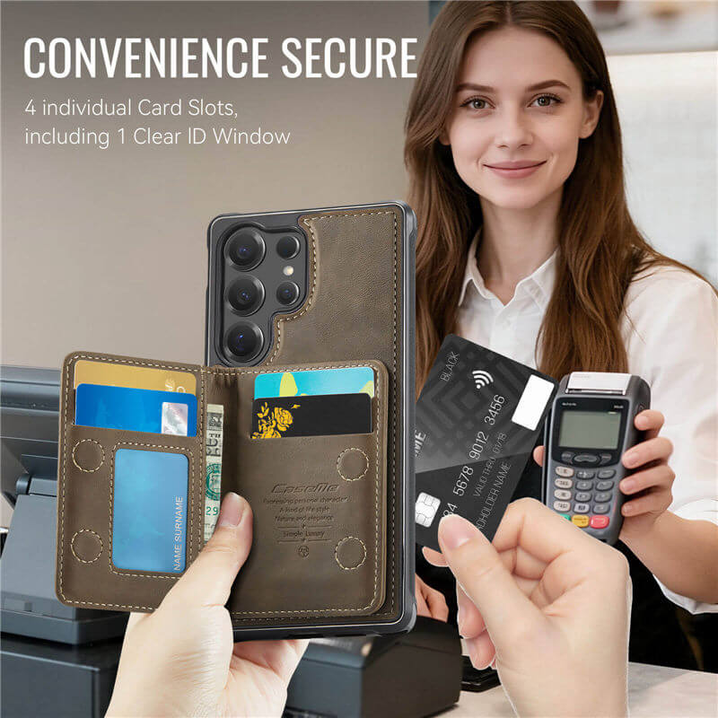 CaseMe Samsung Galaxy S25 Ultra 2-in-1 Magnetic Wallet Case