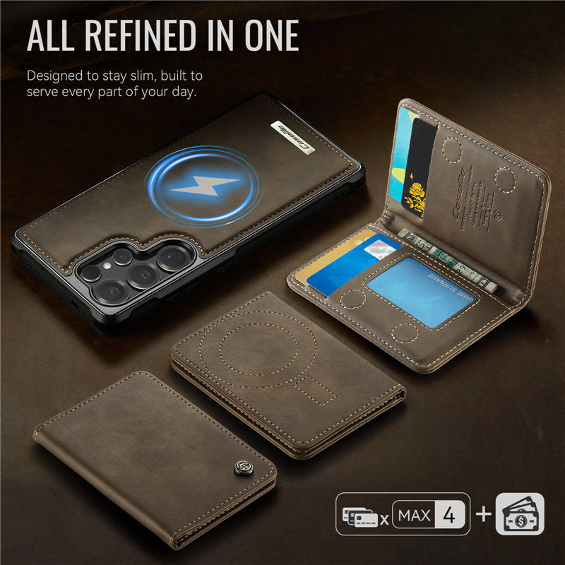 CaseMe Samsung Galaxy S25 Ultra 2-in-1 Magnetic Wallet Case