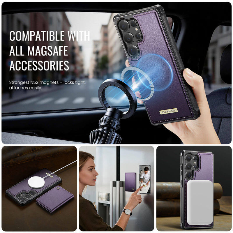 CaseMe Samsung Galaxy S25 Ultra 2-in-1 Magnetic Wallet Case