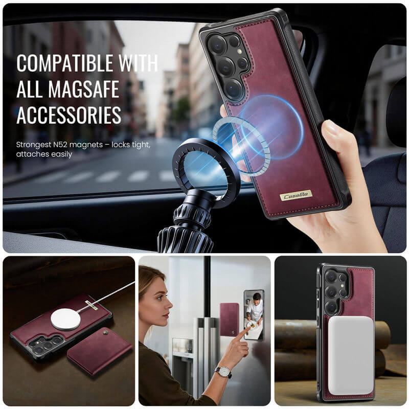 CaseMe Samsung Galaxy S25 Ultra 2-in-1 Magnetic Wallet Case