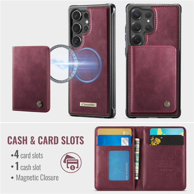 CaseMe Samsung Galaxy S25 Ultra 2-in-1 Magnetic Wallet Case