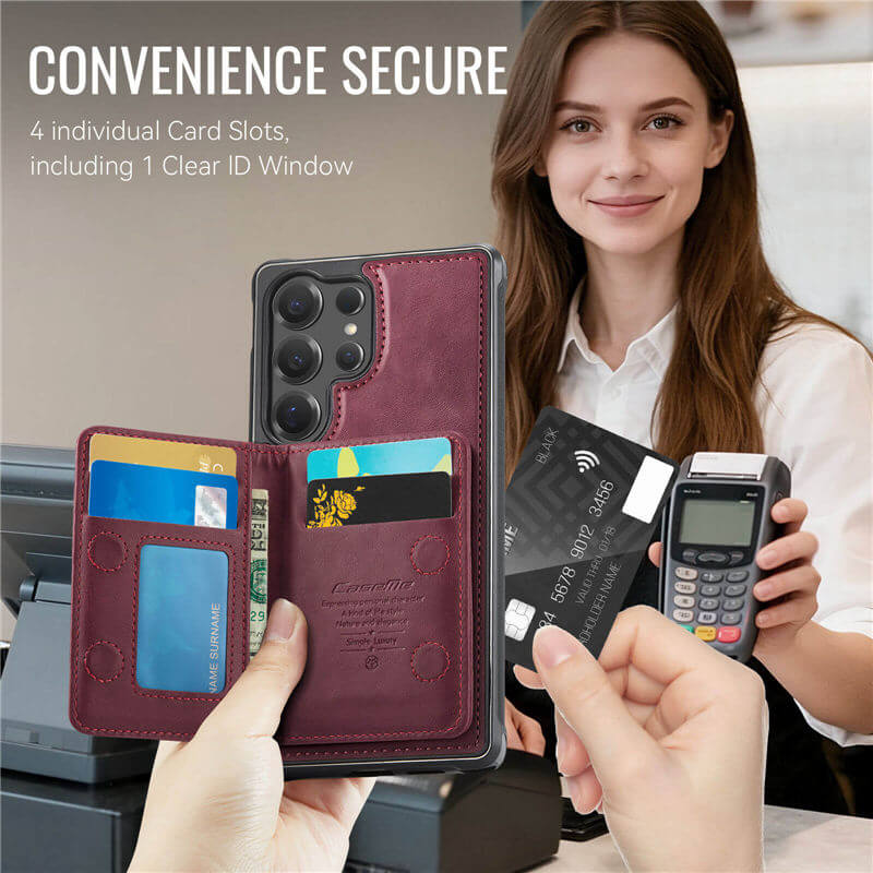 CaseMe Samsung Galaxy S25 Ultra 2-in-1 Magnetic Wallet Case