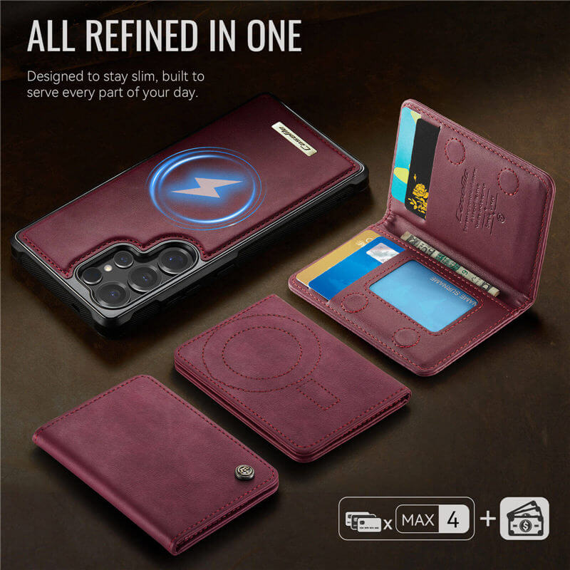 CaseMe Samsung Galaxy S25 Ultra 2-in-1 Magnetic Wallet Case