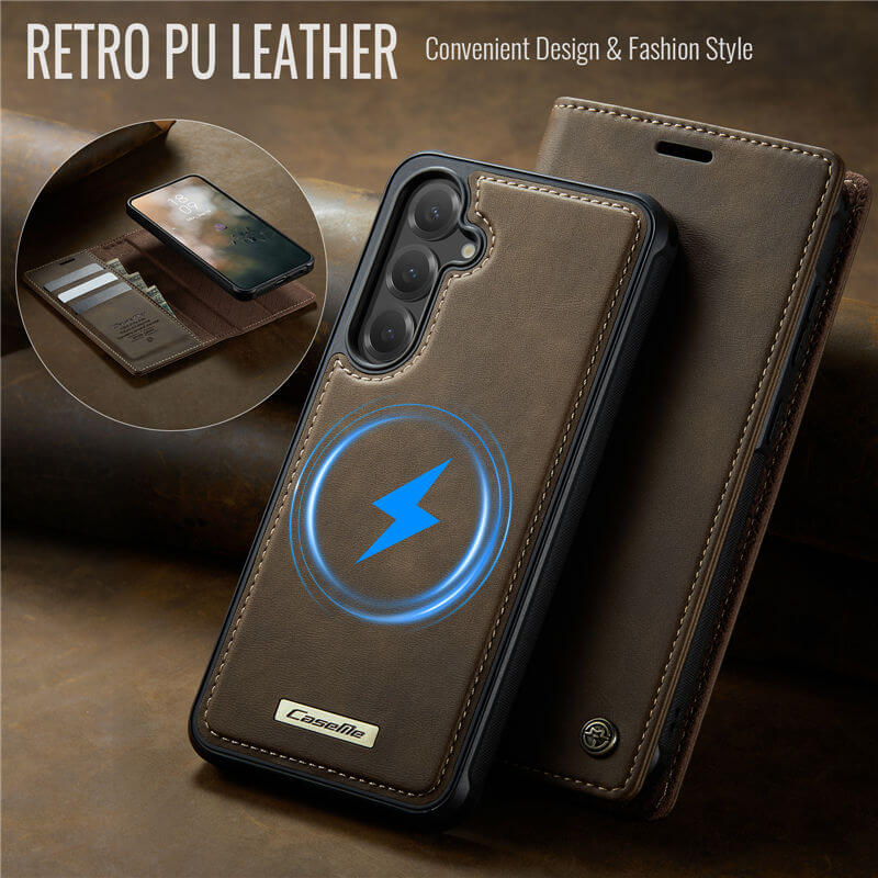 CaseMe Samsung Galaxy S24 Plus 2-in-1 MagSafe Wallet Case with RFID Blocking