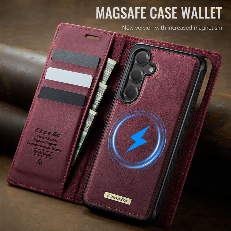 CaseMe Samsung Galaxy S24 Plus 2-in-1 MagSafe Wallet Case with RFID Blocking