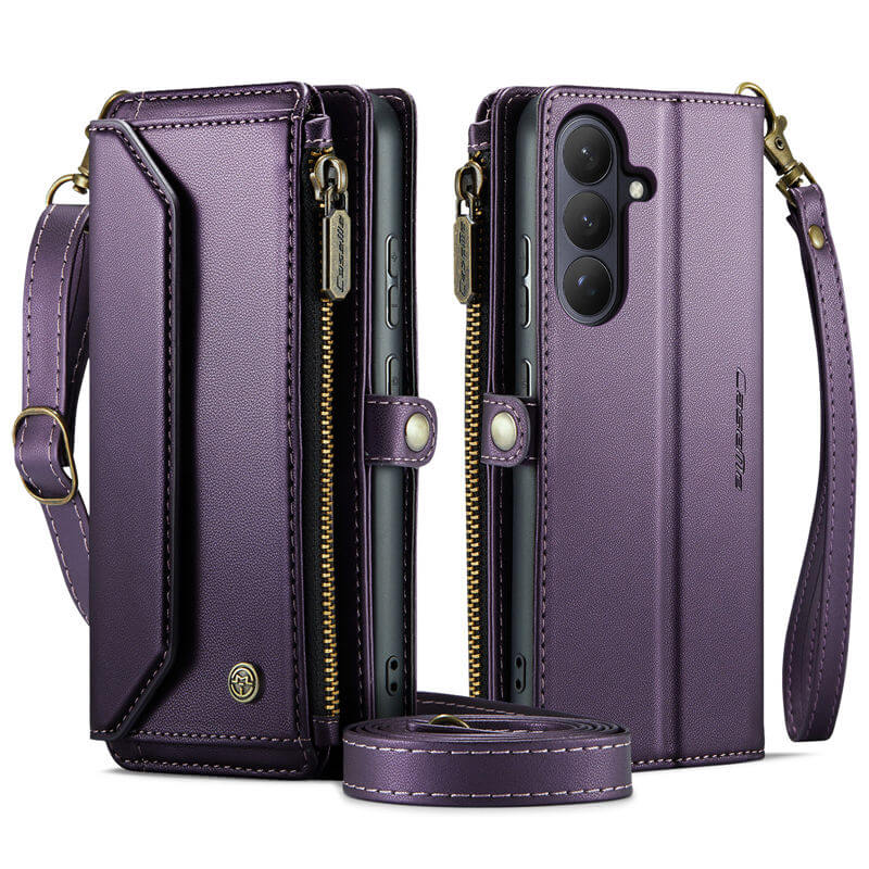 CaseMe Samsung Galaxy S26 Plus RFID Wallet Case with Crossbody Strap