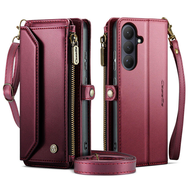 CaseMe Samsung Galaxy S26 Plus RFID Wallet Case with Crossbody Strap