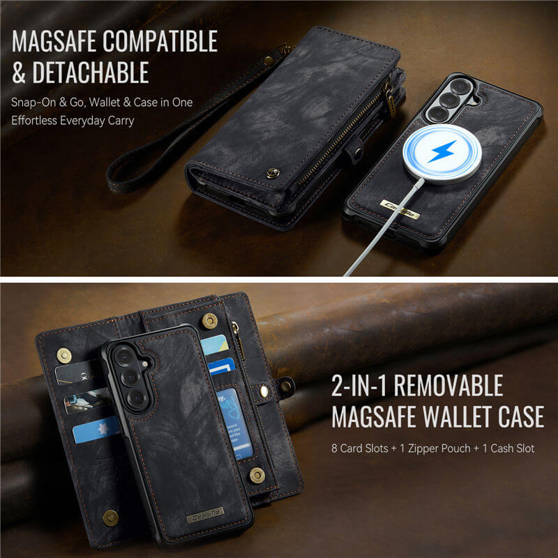 CaseMe Samsung Galaxy S26 Plus 2-in-1 Magnetic RFID Wallet Case