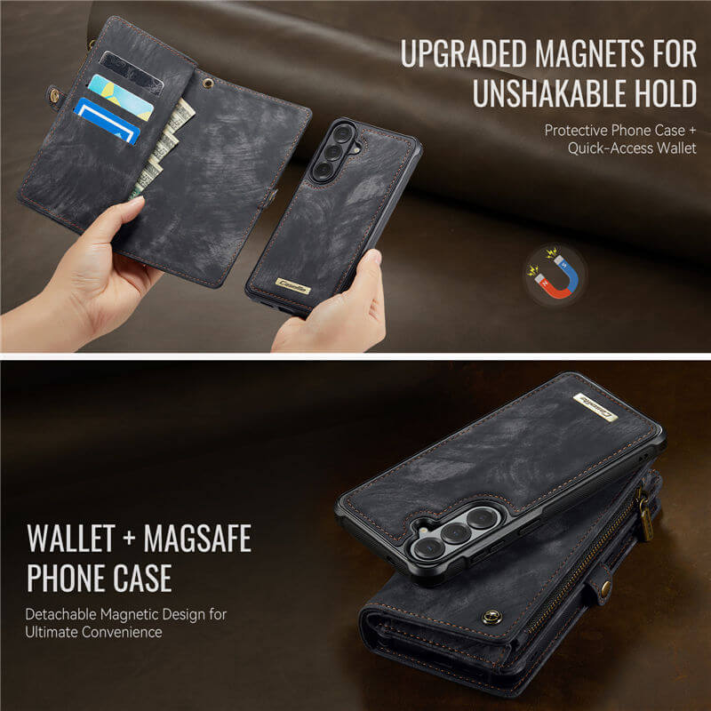 CaseMe Samsung Galaxy S26 Plus 2-in-1 Magnetic RFID Wallet Case