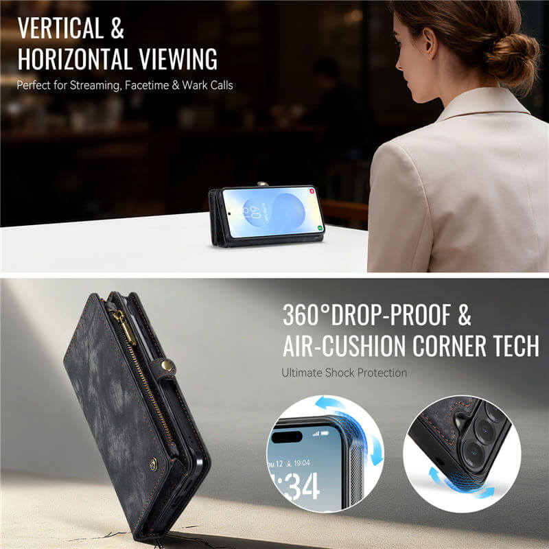 CaseMe Samsung Galaxy S26 Plus 2-in-1 Magnetic RFID Wallet Case