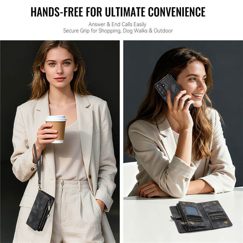 CaseMe Samsung Galaxy S26 Plus 2-in-1 Magnetic RFID Wallet Case