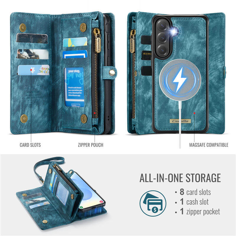 CaseMe Samsung Galaxy S26 Plus 2-in-1 Magnetic RFID Wallet Case
