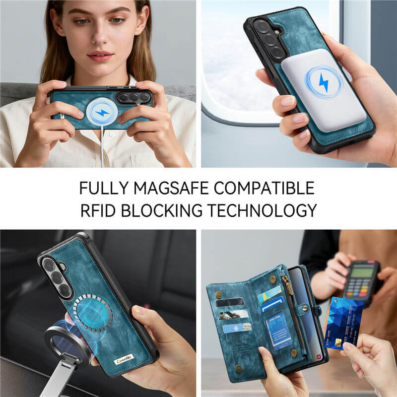 CaseMe Samsung Galaxy S26 Plus 2-in-1 Magnetic RFID Wallet Case