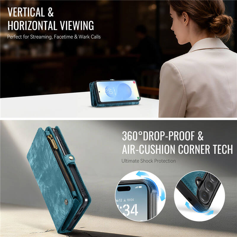 CaseMe Samsung Galaxy S26 Plus 2-in-1 Magnetic RFID Wallet Case