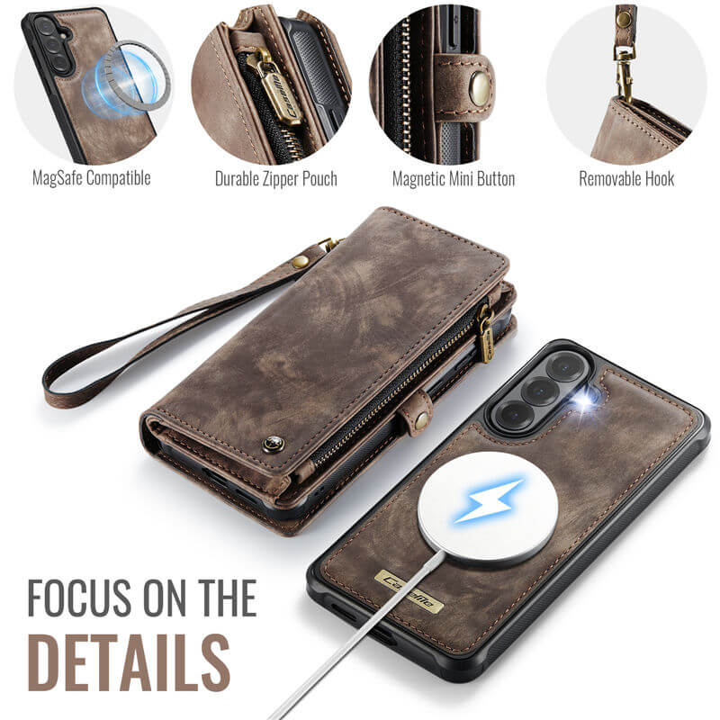 CaseMe Samsung Galaxy S26 2-in-1 Magnetic RFID Wallet Case