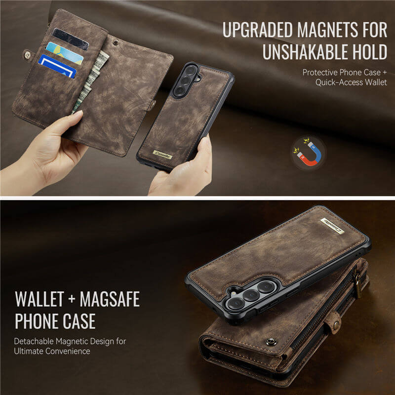CaseMe Samsung Galaxy S26 2-in-1 Magnetic RFID Wallet Case