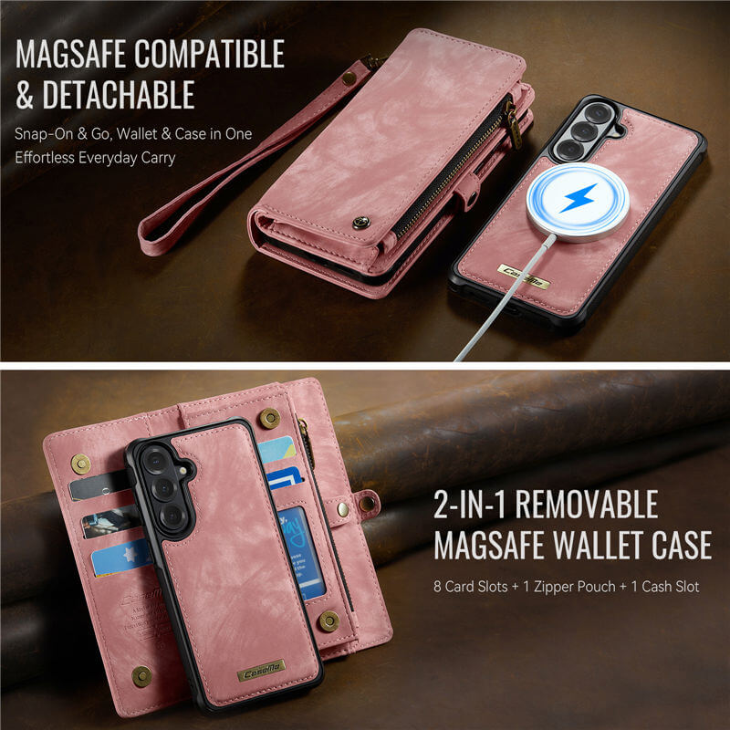 CaseMe Samsung Galaxy S26 2-in-1 Magnetic RFID Wallet Case