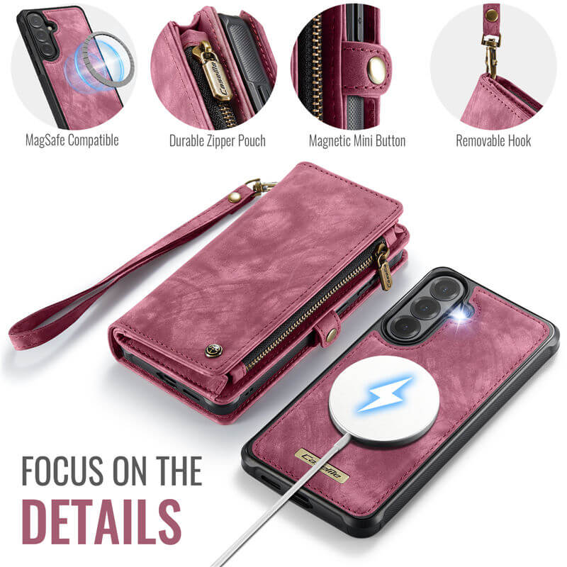 CaseMe Samsung Galaxy S26 2-in-1 Magnetic RFID Wallet Case