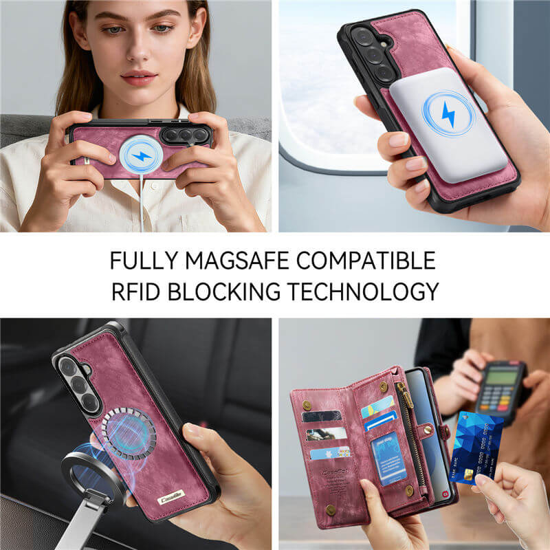 CaseMe Samsung Galaxy S26 2-in-1 Magnetic RFID Wallet Case