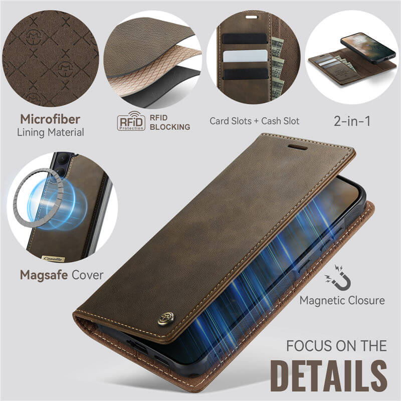 CaseMe Samsung Galaxy S26 Plus 2-in-1 Magnetic Wallet Case