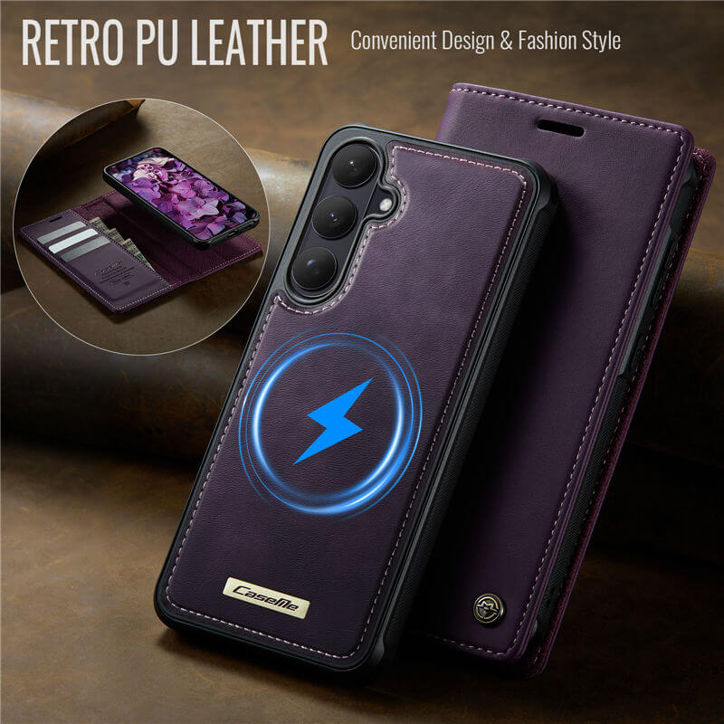 CaseMe Samsung Galaxy S26 Plus 2-in-1 Magnetic Wallet Case