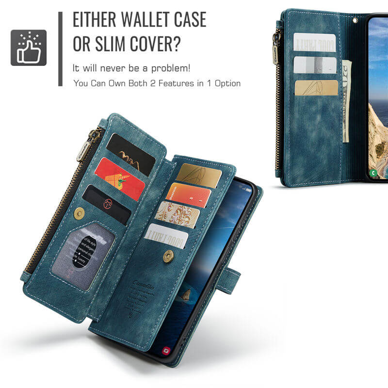 CaseMe Samsung Galaxy S26 Ultra Wallet Case with 10 Card Slots, Zipper Pocket & Wireless Charging