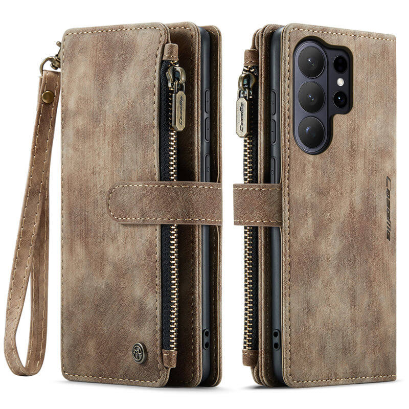 CaseMe Samsung Galaxy S26 Ultra Wallet Case with 10 Card Slots, Zipper Pocket & Wireless Charging