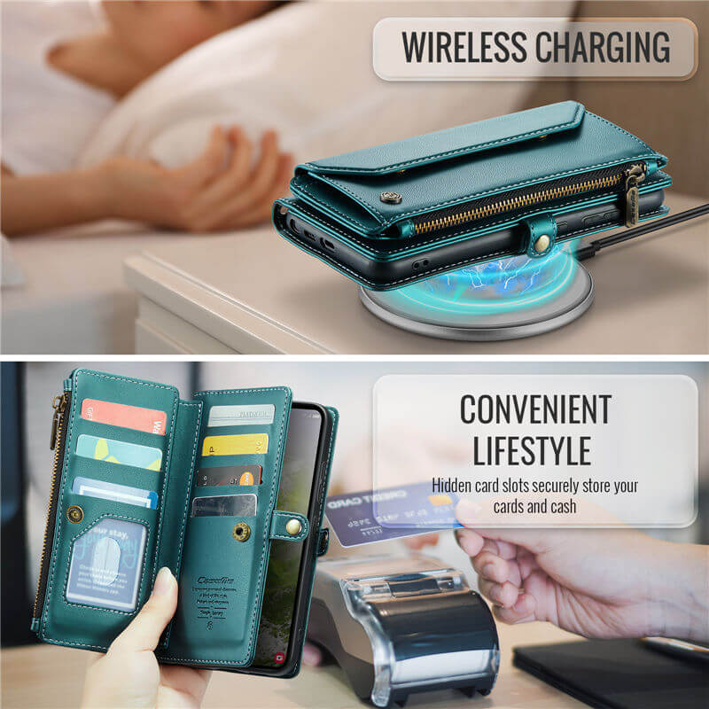 CaseMe Samsung Galaxy S26 Ultra RFID Wallet Case with Crossbody Strap