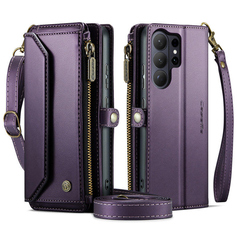 CaseMe Samsung Galaxy S26 Ultra RFID Wallet Case with Crossbody Strap