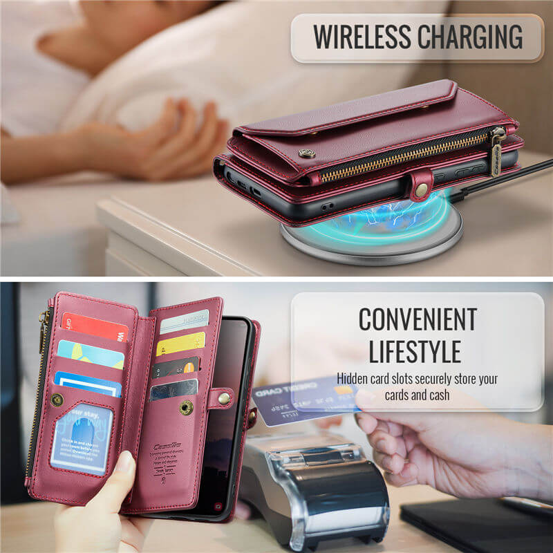 CaseMe Samsung Galaxy S26 Ultra RFID Wallet Case with Crossbody Strap