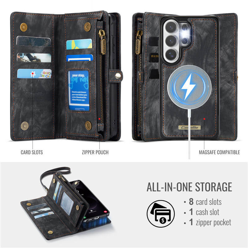 CaseMe Samsung Galaxy S26 Ultra 2-in-1 Magnetic RFID Wallet Case