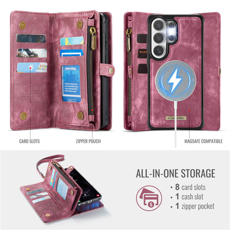 CaseMe Samsung Galaxy S26 Ultra 2-in-1 Magnetic RFID Wallet Case