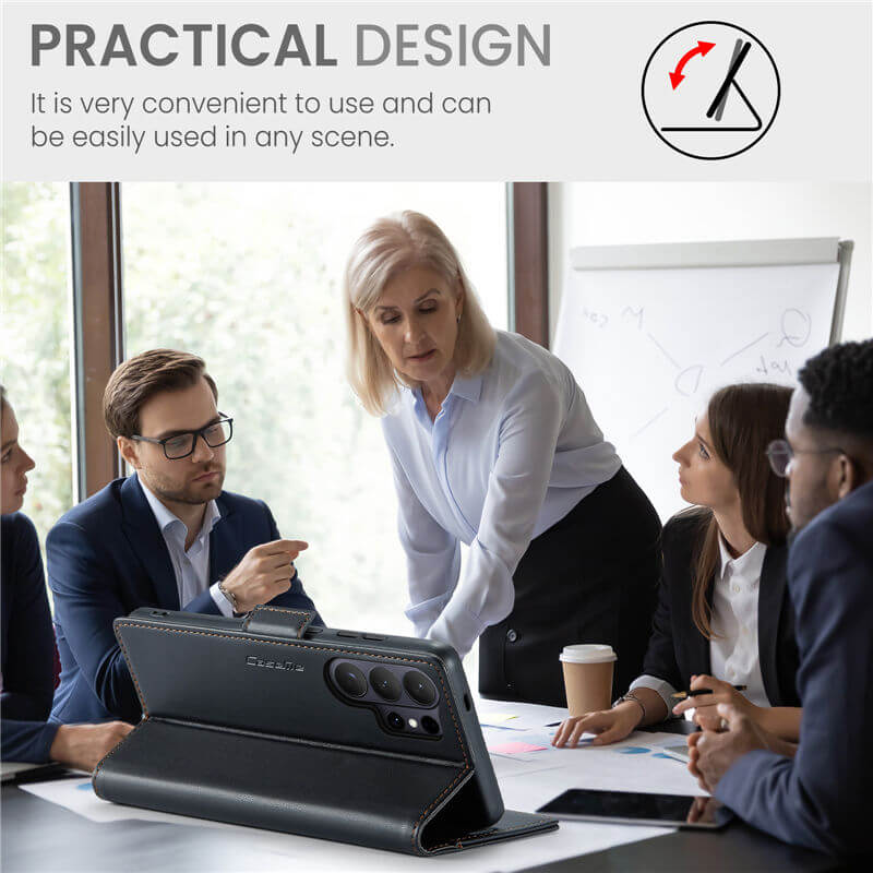 CaseMe Samsung Galaxy S26 Ultra RFID Wallet Case with Wireless Charging