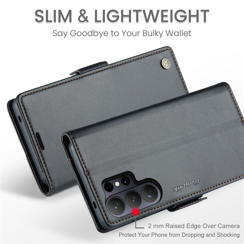 CaseMe Samsung Galaxy S26 Ultra RFID Wallet Case with Wireless Charging