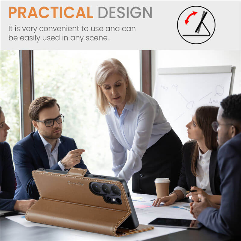 CaseMe Samsung Galaxy S26 Ultra RFID Wallet Case with Wireless Charging