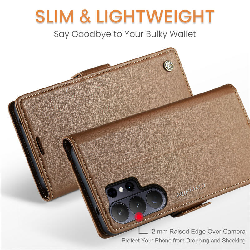 CaseMe Samsung Galaxy S26 Ultra RFID Wallet Case with Wireless Charging