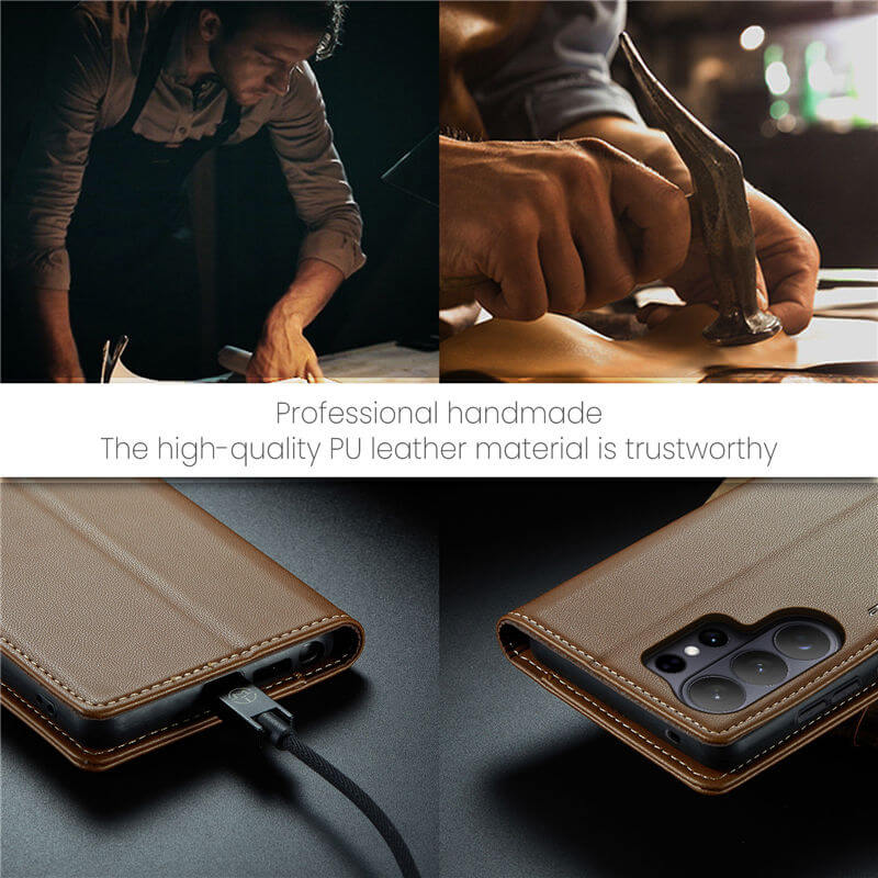 CaseMe Samsung Galaxy S26 Ultra RFID Wallet Case with Wireless Charging