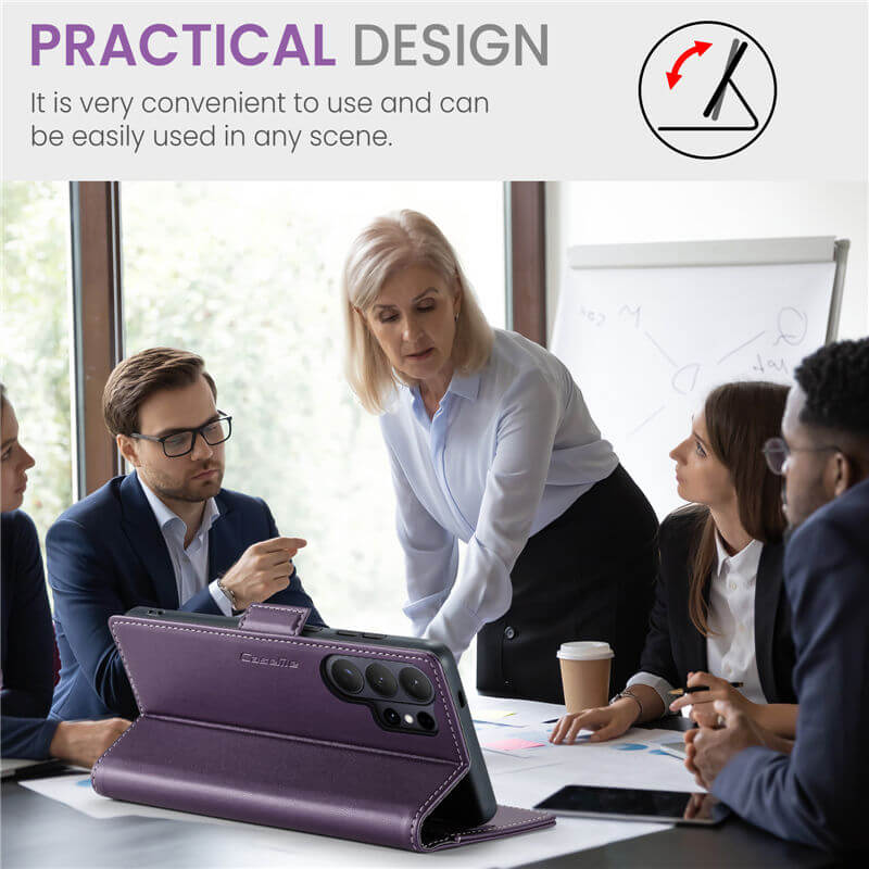 CaseMe Samsung Galaxy S26 Ultra RFID Wallet Case with Wireless Charging