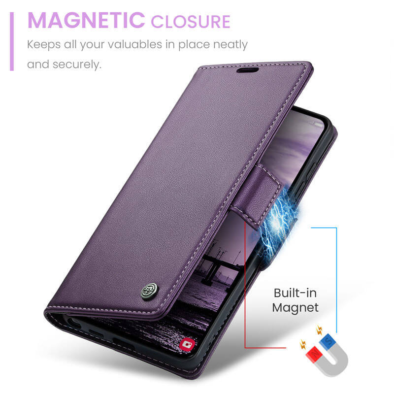 CaseMe Samsung Galaxy S26 Ultra RFID Wallet Case with Wireless Charging